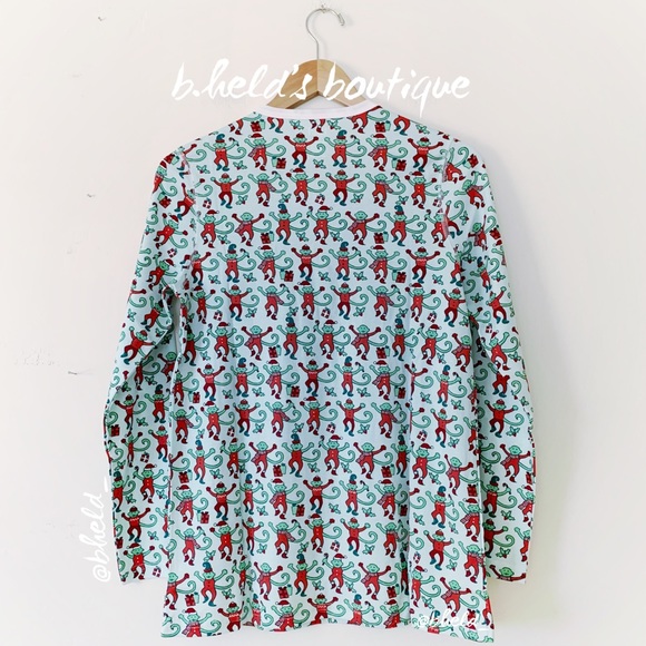 Roller Rabbit Monkey Mas Pajamas in Mint Green Size Small (S) Brand New NWT - Picture 8 of 17